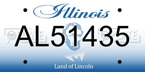 AL51435 Illinois License Plate