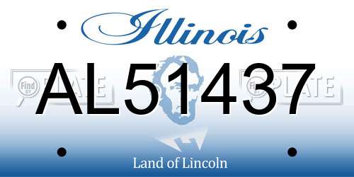 AL51437 Illinois License Plate