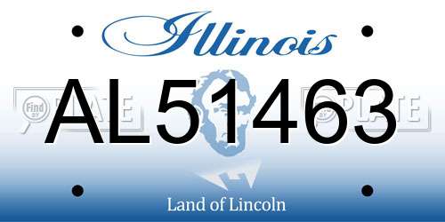 AL51463 Illinois License Plate