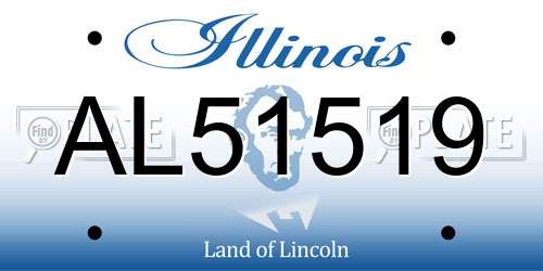 AL51519 Illinois License Plate