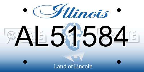 AL51584 Illinois License Plate