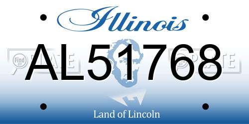 AL51768 Illinois License Plate