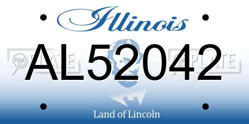 AL52042 Illinois License Plate