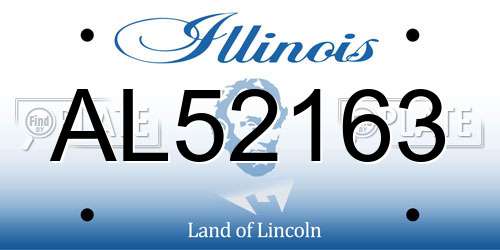 AL52163 Illinois License Plate
