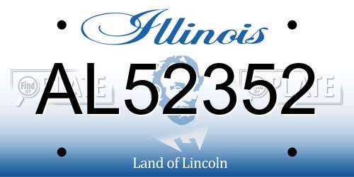 AL52352 Illinois License Plate