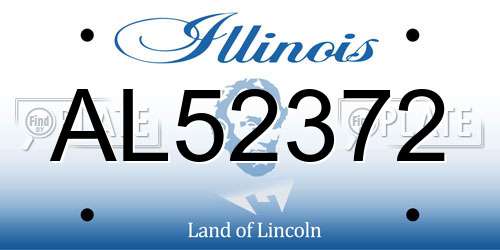 AL52372 Illinois License Plate