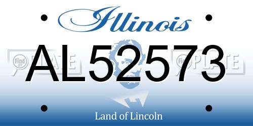 AL52573 Illinois License Plate