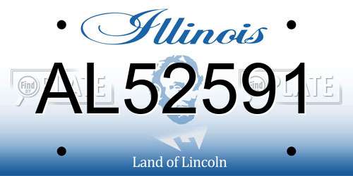 AL52591 Illinois License Plate