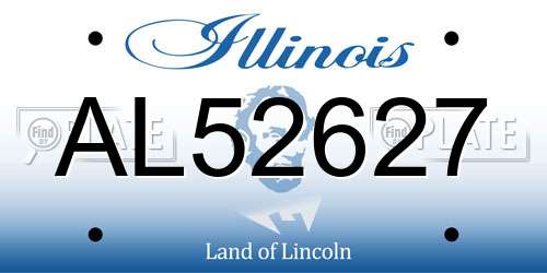 AL52627 Illinois License Plate