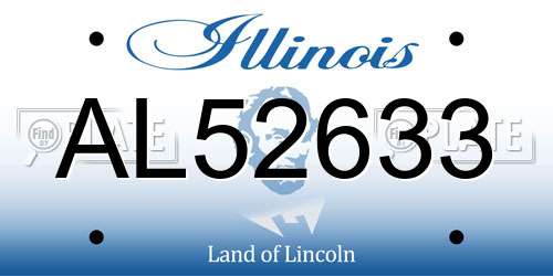 AL52633 Illinois License Plate