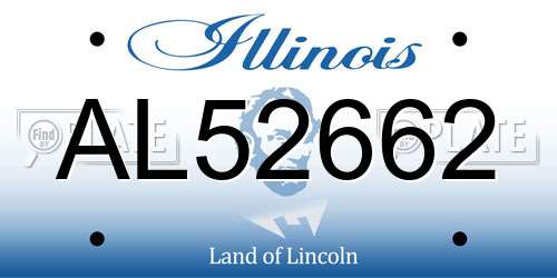 AL52662 Illinois License Plate