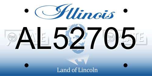 AL52705 Illinois License Plate