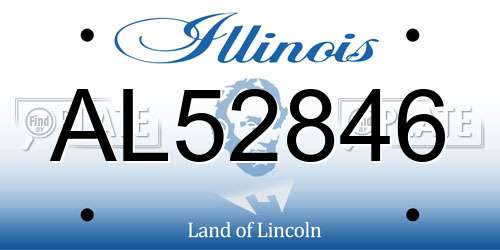 AL52846 Illinois License Plate