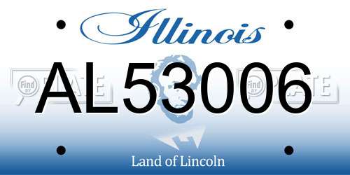 AL53006 Illinois License Plate