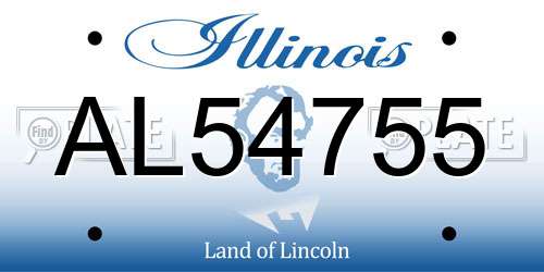 AL54755 Illinois License Plate