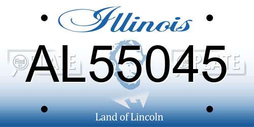 AL55045 Illinois License Plate