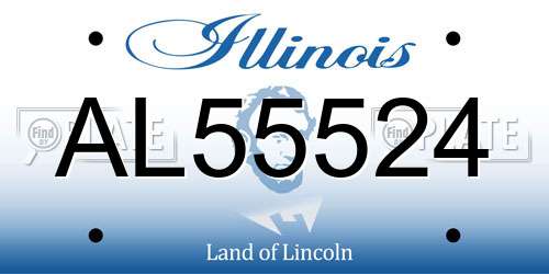AL55524 Illinois License Plate