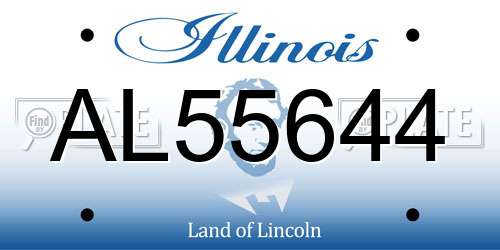 AL55644 Illinois License Plate