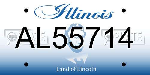 AL55714 Illinois License Plate
