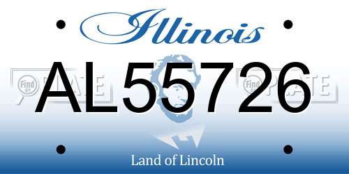 AL55726 Illinois License Plate