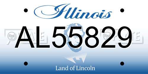 AL55829 Illinois License Plate