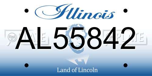 AL55842 Illinois License Plate