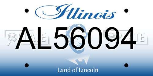 AL56094 Illinois License Plate