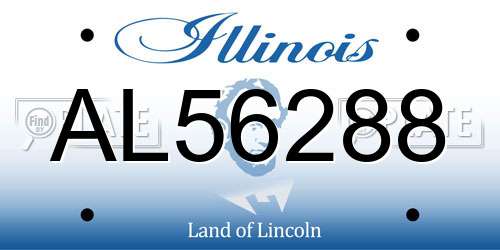 AL56288 Illinois License Plate