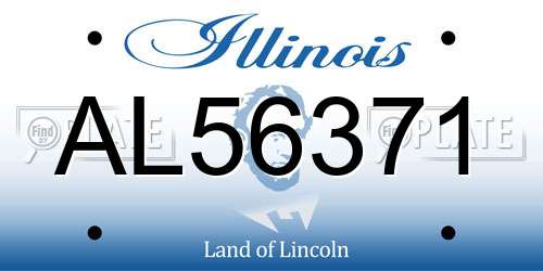 AL56371 Illinois License Plate