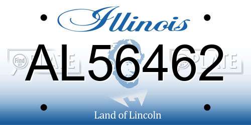 AL56462 Illinois License Plate