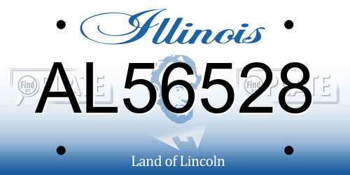 AL56528 Illinois License Plate