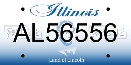 AL56556 Illinois License Plate