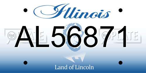 AL56871 Illinois License Plate