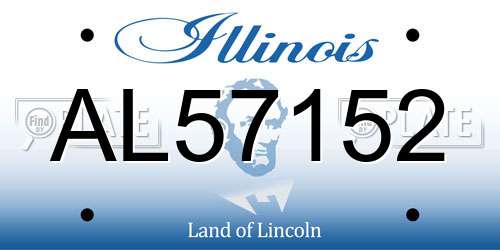 AL57152 Illinois License Plate