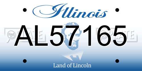 AL57165 Illinois License Plate