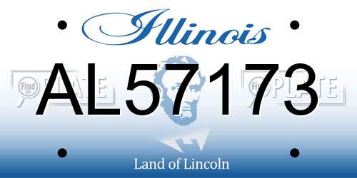 AL57173 Illinois License Plate