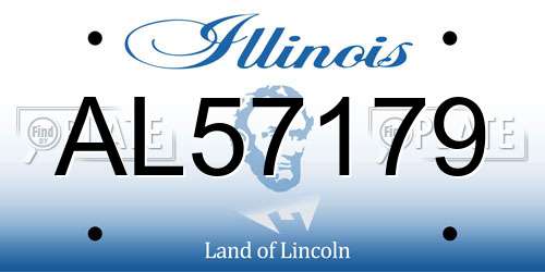AL57179 Illinois License Plate