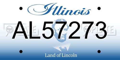 AL57273 Illinois License Plate