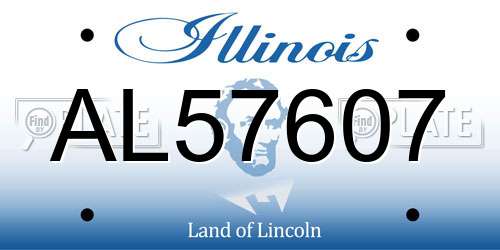 AL57607 Illinois License Plate
