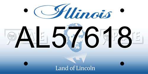 AL57618 Illinois License Plate