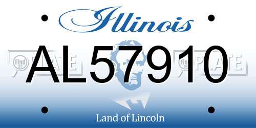 AL57910 Illinois License Plate