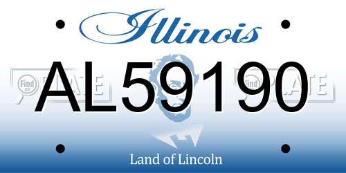 AL59190 Illinois License Plate