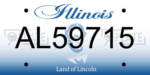 AL59715 Illinois License Plate