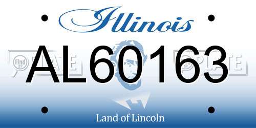 AL60163 Illinois License Plate