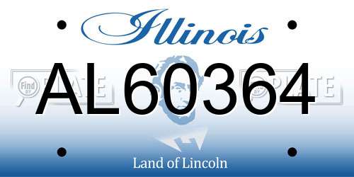 AL60364 Illinois License Plate