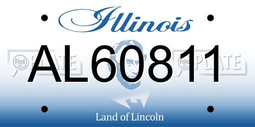 AL60811 Illinois License Plate