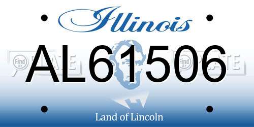 AL61506 Illinois License Plate