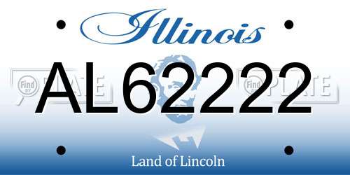 AL62222 Illinois License Plate