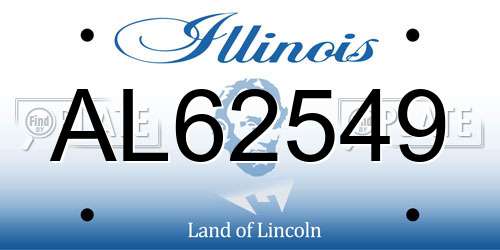 AL62549 Illinois License Plate