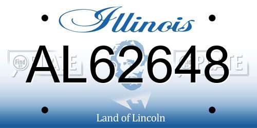 AL62648 Illinois License Plate